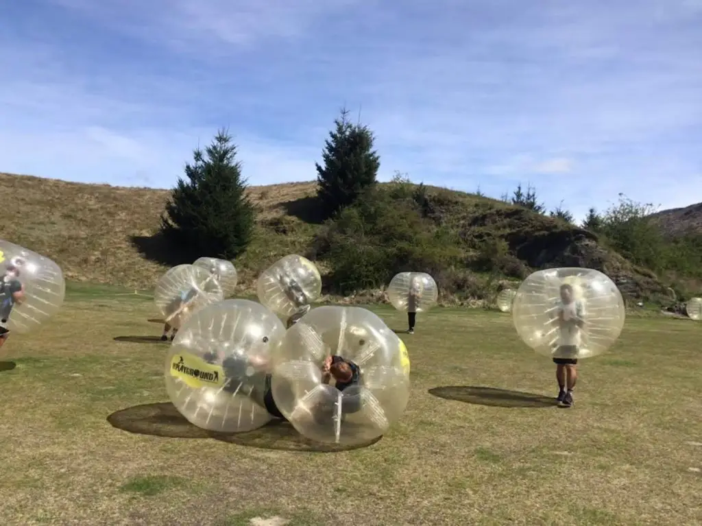 Bubble Soccer at the Playground